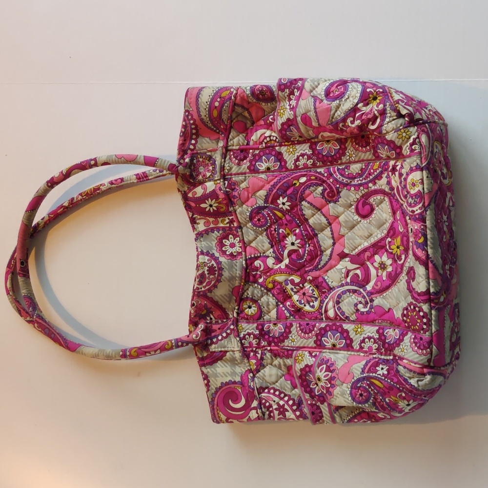 Vera Bradley Double Handle Tote - Paisley Meets Plaid RETIRED EUC - Picture 2 of 8